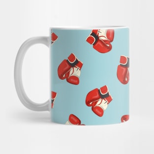 Red Boxing Gloves Pattern Mug